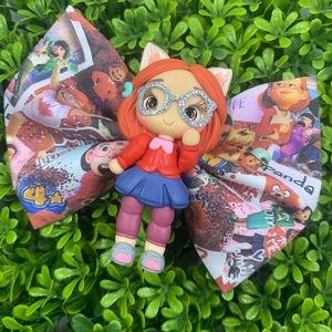 Turning Red Fabric Hair bow